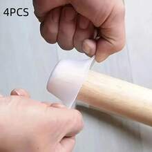 4pcs Simple Silicone Chair Leg Cover: Anti Slip Furniture Protective Cover, Suitable For Home Decoration - Transparent - View 4