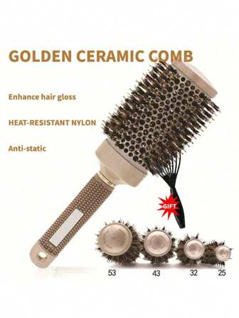 1pc Ceramic Roller Brush, Professional Hair Styling Brush, Anti-Static Aluminum Tube, Suitable For All Hair Types, Back To School, Travel Holiday Essentials, Hair Accessories For Women, Brush, Hair Brushes, Edge Brush, Brush Hair, Hair Comb, Comb Hair, Detangling Brush, Ball Brush, Mini Hair Brush, Hair Brush Set, Wooden Comb, Hair Brush, Comb, Slick Back Brush, Hairbrush, Edge Brush, Brush Hair, Hair Comb, Hair Brush Set, Comb Hair, Mini Hair Brush, Detangling Brush,Hair Products, Hair Tools, Hair Stuff, Hair Care, Curly Hair Brush, Barber, Barber Accessories, Hairdressing Equipment,Travel Essentials,Travel Essential,Hairstyle,Hairdressing,Hair Brush,Slick Back Brush,Styling Brush,Curly Hair Brush,Edge Brush,Hair Comb,Brush Hair,Hair Brush Set,Comb Hair,Comb For Curls,Detangling Brush,Hair Brush For Women,Hair,Travel,Hair Products,Hair Tools,Hair Stuff,Barber,Barber Accessories,Barbershop,Hairdressing Equipment