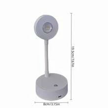 1 Piece,Modern LED Wall Lamp, USB Charging Wall Lamp, With Remote Control, 3 Color Temperature And Brightness Adjustments, 350 ° Rotating Lamp Head, With Rechargeable Battery, Suitable For Bedroom Bedside Table, Study And Reading Lighting, Home Mural, Photo Frame Lighting Wall Lamp