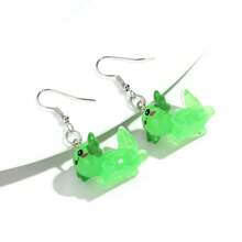 1 paire de boucles d'oreilles cloutées en acrylique mignonnes en forme de lézard, boucles d'oreilles mode animal gecko, conviennent pour le port quotidien et les soirées pour femmes
