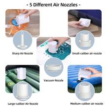Pompe électrique gonflable sans fil portable pour le camping en plein air - Double usage pour piscine, matelas pneumatique et plus - Batterie lithium-ion rechargeable