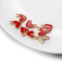 30 Piezas de Colgantes de Corazón de Metal Multicolor, Charms de Corazón Esmaltados de Aleación Miniatura para Hacer Collares, Pulseras, Manualidades DIY, Accesorios de Joyería, Suministros para el Día de los Enamorados