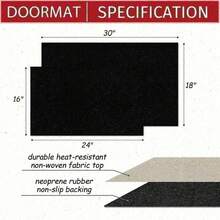 1pc 16"*24" 18"*30" Boho Retro Non-Slip Rubber Door Mat, Machine Washable Printed Welcome Floor Rug For Home Decor, Entryway, Kitchen - Ideal Gift For Holidays - Multicolor - View 7