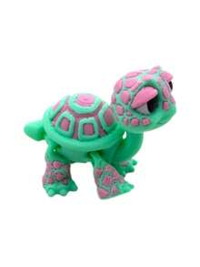 1 pièce Figurine de tortue debout articulée imprimée en 3D avec tête articulée et bras et jambes mobiles, coquille multicolore, figurine de décoration pour la maison, décoration de bureau, cadeau pour les amateurs de tortues, cadeau animal mignon