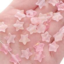 50 piezas Cuentas de estrella de acrílico elegantes, acabado brillante y mate, colores surtidos, adecuadas para hacer joyas DIY, pulseras y collares