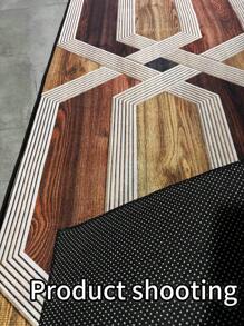1pc Brown Geometric Vintage Print Runner Mat, Plush Rug Carpet, Soft Comfy Doormat, Vibrant Colors, Home Decor, Suitable For Living Room, Hallway, Bedroom, Kitchen, Entryway, Indoor, Durable & Easy Clean, Bedroom Decor, Home Decoration, Room Decor, Outdoor Mat, Garden Rug, Living Room Carpet