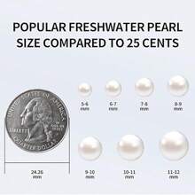 1 Pair 6-7mm Small S925 Silver Natural Freshwater Pearl Stud Earrings - Simple Elegance Flat Round - Versatile Daily Banquet Dress Stud Earrings