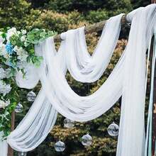1 Peça Rolo de Tule para Casamento, Tecido de Organza para Decoração de Bottom de Festa de Aniversário e Casamento, Faixa para Cadeira de Organza DIY de Casamento, Dia das Mães, Formatura