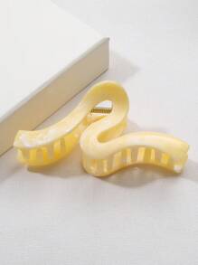 4 pezzi/1 pezzo Fermagli per capelli in acrilico giallo a forma di stella marina e margherita di grandi dimensioni, stile vacanziero versatile e minimalista, accessori per capelli adatti all'uso quotidiano, fermagli per capelli, morsetti per capelli, pinze per capelli, fermagli per catturare i capelli