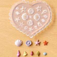 4 套高精度微型模具 - 海洋系列聚合物粘土软粘土硅胶模具，适用于手工制作聚合物粘土耳环、吊坠和装饰品 - 彩色 - 查看 12