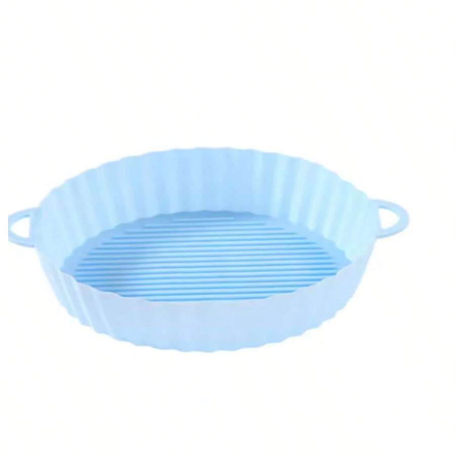 Silicone Mat Accessories Round Airfryer Inserts Heat Resistant Silicone Pot For Air Fryer Reusable Air Fryer Basket Liners - Blue - View 1