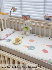 1pc Cartoon Animal Pattern Cooling Beaded Fitted Sheet, 360 Degree Full Coverage Mattress Protector, Suitable For Nursery, Kids Room, Baby Crib, Multiple Sizes And Patterns Available, Suitable For Spring/Summer (No Pillowcase Included) - Multicolor - View 7