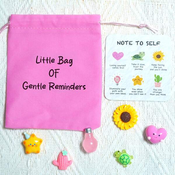 1 conjunto de sacolas de presente com lembretes gentis e inspiradores, amar a si mesmo vem em primeiro lugar, vá com calma, confie na jornada, continue de frente para o sol e você brilhará, ilumine seu caminho com suas próprias ideias, você brilha mesmo quando não consegue ver, você é mais forte do que pensa, presente de Natal, aniversários, celebrações de Páscoa, perfeito para o Dia de Ação de Graças