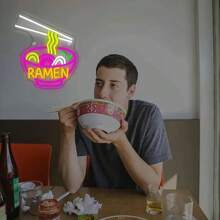Ramen LED Neon Sign - Multicolor Dynamic Wall Art With Vibrant Ramen Noodle Design, USB-Powered Kitchen Bedroom Decor, Anime Gift For Food Lovers, Bedroom Night Light | Whimsical Decor | Wallmounted Sign