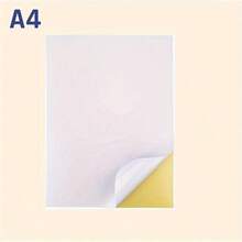 20 张 A4 297 X 210 毫米纸张，自粘多用途标签，可打印白色贴纸标签，适用于激光/喷墨打印机贴纸尺寸白色，每张 A4 纸可贴 1/2/4/8 个标签，学校用品，返校