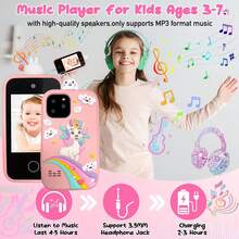 2.8 英寸儿童自拍手机，配备 32GB SD 卡和可爱独角兽外壳，触摸屏相机玩具，附趣味照片贴纸，适合 3-12 岁男孩女孩的独特节日生日礼物