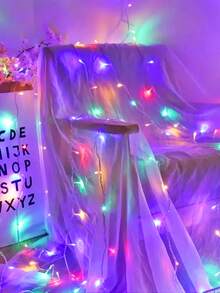1pc 19.6ft/32.8ft/49.2ft Battery Powered LED Fairy String Lights, Suitable For Yard, Tree, Bedroom Decor, Wedding, Birthday Party, Window Hanging, Garden, Indoor Room Wall, Camping Tent, Boys & Girls Room Decoration - Multicolor - View 10