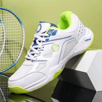 LEFEKA Badminton Shoes Men's Breathable Shock-Absorbing Sports Shoes Competition-Specific Training Shoes Non-Slip Wear-Resistant Professional Tennis Shoes