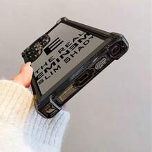 Funda de Teléfono con Patrón de Letra E de Rapero Adecuada para 25/S24/S23/S22 FE Ultra Plus 4G/5G, Cubierta Protectora de Gel Suave Transparente a Prueba de Golpes - Colores mixtos - Ver 6
