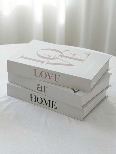 1pc/3pcs Fashion Foldable Decorative Fake Books, Modern Home Decor Inspired By Designers, Hardboard (Non-Functional), Suitable For Home, Living Room, Tabletop, Wall Decoration, Applicable To Various Scenes (Bedroom/Living Room/Table/TV Cabinet/Hallway/Bookshelf/Office Desk/Cabinet/Store/Workspace/Display Unit), Luxury Office Desk Decorative Fake Book Storage Box, Stylish Designer Prop