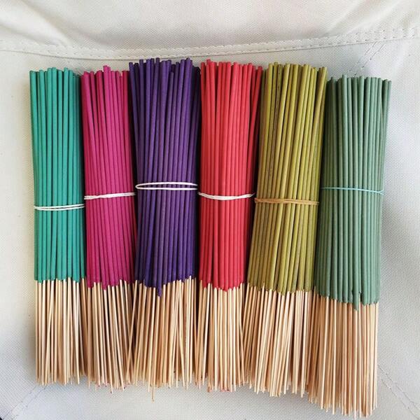8.66 Inch Handmade Bamboo Incense Sticks With Flower, Lavender, Jasmine, Rose, Lemongrass, Dragon Blood, And Frankincense Fragrance Blend, Long-Lasting Scent For Home, Hotel, Office Odor Removal