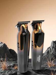 Kemei KM-291 男士电动理发器套装(含配件),USB 充电式理发器,胡须剃须刀,带 LED 显示屏的无线理发器,沙龙品质 | 修剪器可用于家庭旅行、圣诞节、万圣节礼物 - 彩色 - 查看 3