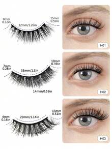 10对装仿真貂皮假睫毛 加长假睫毛 适合女性妈妈妻子姐妹青少年女朋友 假睫毛，睫毛，睫毛，假睫毛 - 黑色 - 查看 8