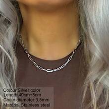 Minimalist Chain Necklace - Silver - View 14