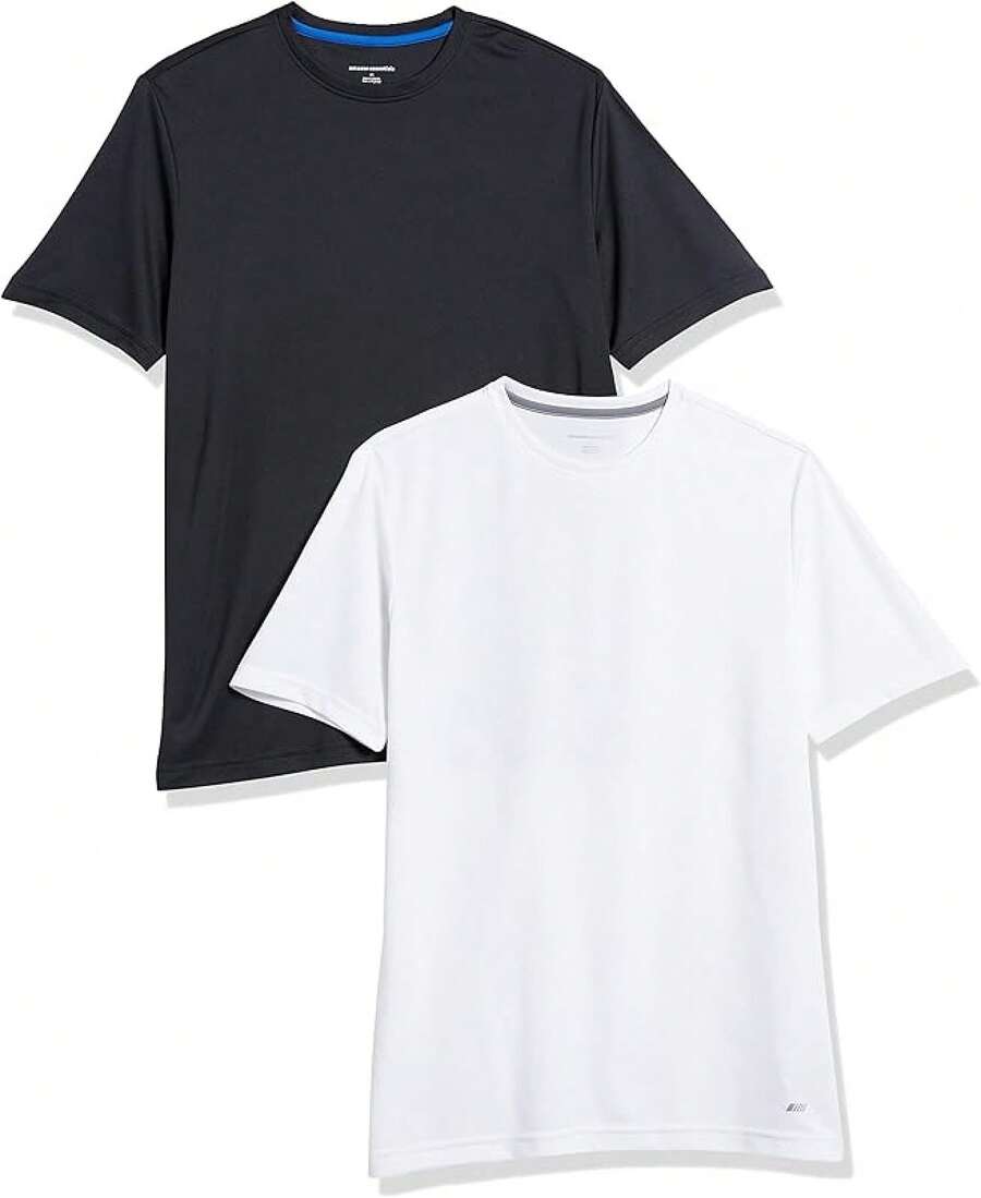 Essentials Performance Tech - Camiseta para hombre, paquete de 2 - Blanco - Ver 1