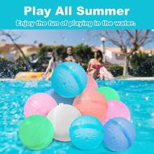 3/6 Pezzi, Palloncini ad acqua riutilizzabili, Palloncini ad acqua ricaricabili e autosigilanti, Palloncini ad acqua magnetici in silicone morbido, Palline ad acqua con fibbia, Giochi di battaglia ad acqua, Parco acquatico, Feste estive (colore e stile casuali) Palloncini ad acqua magnetici riutilizzabili Riempimento rapido Giocattolo a sfera d'acqua autosigilante Nuovi palloncini ad acqua in silicone riutilizzabili Riempimento rapido Bomba d'acqua autosigilante Palle da splash per piscina
