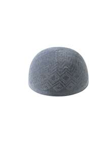 1pc Unisex Knit Beanie Hat, Islamic Kufi Cap, Minimalist Breathable Muslim Taqiyah, Suitable For Celebration, Casual Wear, Arabic Prayer Cap, Festival Gift