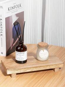 Bathroom Rustic Style Wood Base Tray Kitchen Counter Decor Bathroom Soap Dish Holder For Bathroom, Dressing Table, Candle Display - Multicolor - View 5