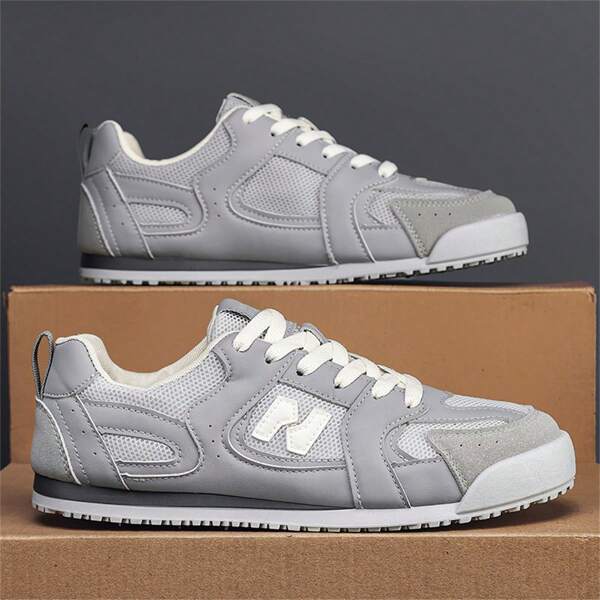 Retro German-Style Men's Sneakers 2025 Spring, Wear-Resistant Anti-Slip Mesh Breathable Gump Casual Running Sport Shoes