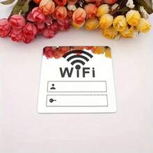 3/2/1pcs Set WiFi Password Indicator Plate, Acrylic Wall Sticker, Decorative Pendant, WiFi Wireless Network Indicator And Password Plate, WiFi Logo Sticker Wall Decal, Shop Signage, Cafe Signage, Restaurant Signage, Home Decor, Party Decor - Multicolor - View 7