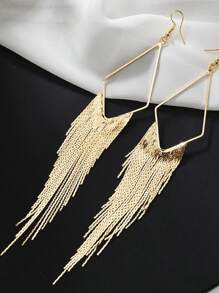 Vintage Luxurious Exquisite Boho Geometric Fringed Pendant Stud Earrings For Woman Summer Daily Beach Vacation Music Festival Party ,Gift For Her