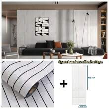 1 Roll 3D Foam Wallpaper - Self-Adhesive, Thickened Sxp Stripe Pattern For Ceilings, Partitions & Curved Indoor Spaces