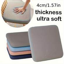1 Stück 4D Memory Foam Kissen 4cm verdickt - Super weich ergonomisches Lendenkissen, atmungsaktives Bürostuhl- & Autositzkissen für Zuhause/Büro, Memory Foam Sitzkissen, Polyester Bezug, Sitzkomfort für Zuhause, konturiertes Design, hochdichter Schaum, Kissen für Bürostuhl für Büroprofis, Bürodekoration, Stuhlkissen für Gaming Stühle
