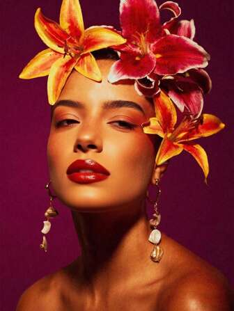 1 件夏季花朵时尚优雅发夹鳄鱼发夹、百合花假花头饰、假日风格侧夹刘海夹、发饰、爪夹、发夹、发夹、发夹、发夹、学校用品