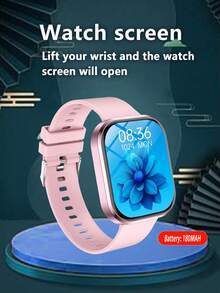 1pc Smart Watch With HD Screen, LED High-Definition Curved Color Display, Multi-Language Support, Full Touch Screen, Music Player, Call Function, Message Notification, 180mAh Large Capacity Battery - Black - View 10