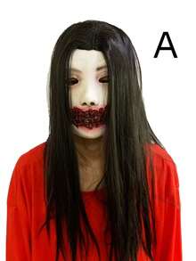 1 件恐怖烂脸小丑面具，乳胶恐怖烂头面具，适用于密室逃脱、鬼屋、神秘派对、服装角色扮演道具 - 彩色 - 查看 2