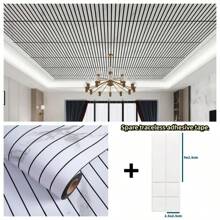 1 Roll 3D Foam Wallpaper - Self-Adhesive, Thickened Sxp Stripe Pattern For Ceilings, Partitions & Curved Indoor Spaces