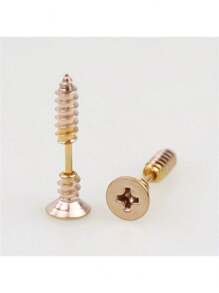 2 pièces Boucles d'oreilles clous vissés en acier inoxydable 316L pour femmes et hommes, bijoux de piercing oreille cartilage, tragus, hélix au style mode punk