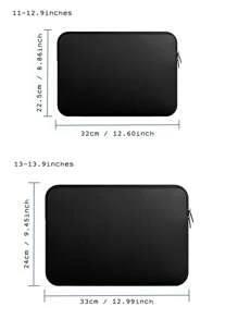 1pc 11.6/12.5/13.3/14/15.4/15.6/16/17 Inch Solid Color Casual Laptop Sleeve Bag, Compatible With Huawei/Apple//HP//Hasee