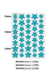 40pcs 240pcs Face Pimple Patches Covering Colored Stickers Hydrogel Patches Photo Essentials Star Shaped Decor Stickers For Concealing Blemishes And Imperfections Easy Peel Off Suitable For Various Parties And Fun Events Star Shaped Decor Stickers Holiday Party Gift Idea Cute Star Shaped Colorful DIY Stickers , Back To School Gifts - Multicolor - View 9