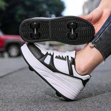 Unisex Teenage Students Adults Breathable High-Top Quad Roller Skates For Outdoor Sports, Roller Skating Shoes For Men & Women - White - View 1