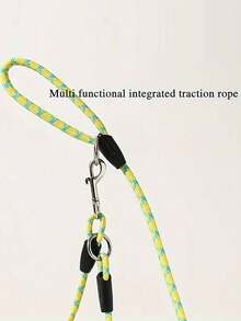 1pc Hands-Free Dog Leash, Adjustable Crossbody Canine Lead, Polyester Fiber Braid, Reflective Outdoor Walking Leash For All Dogs - Multicolor - View 5