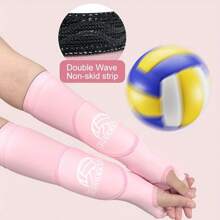 1 set - 1 paire de manchettes de bras pour le volleyball + 1 paire de manches de genou épaisses en éponge. Manches de bras avec coussinets et trou pour le pouce, adaptées pour le volleyball, hommes et femmes.