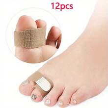 6pcs Adjustable Toe Separator & Straightener - Finger Fixation Straps, Reusable Polyester Fracture Splints For Hammer, Crooked And Overlapping Toes, Lace Closure, Hand Wash Only, Comfortable Polyester Toe Protectors Gym Accessories
