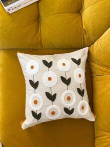 45x45 Cm Filled Linen Pillow / Cushion – 100% Natural Linen Fabric – Comfortable & Stylish – Made In Turkey - Beige - View 2