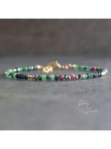 1 pezzo Braccialetto naturale con pietra lunare e pietra solare, braccialetto di perle di pietra preziosa per regalo da donna, gioielleria in pietra solare e pietra lunare arcobaleno